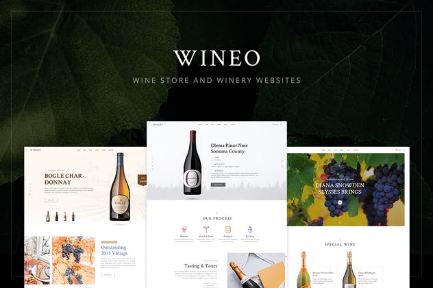 葡萄酒/洋酒酒类网上商城设计PSD模板 Wineo – Wine Store PSD Template插图(1)