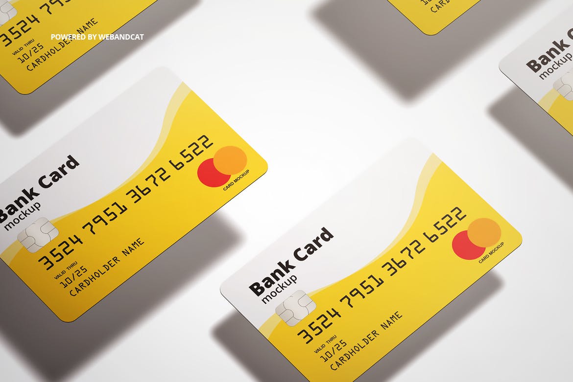 银行卡/会员卡版面设计效果图第一素材精选模板 Bank / Membership Card Mockup插图(8)