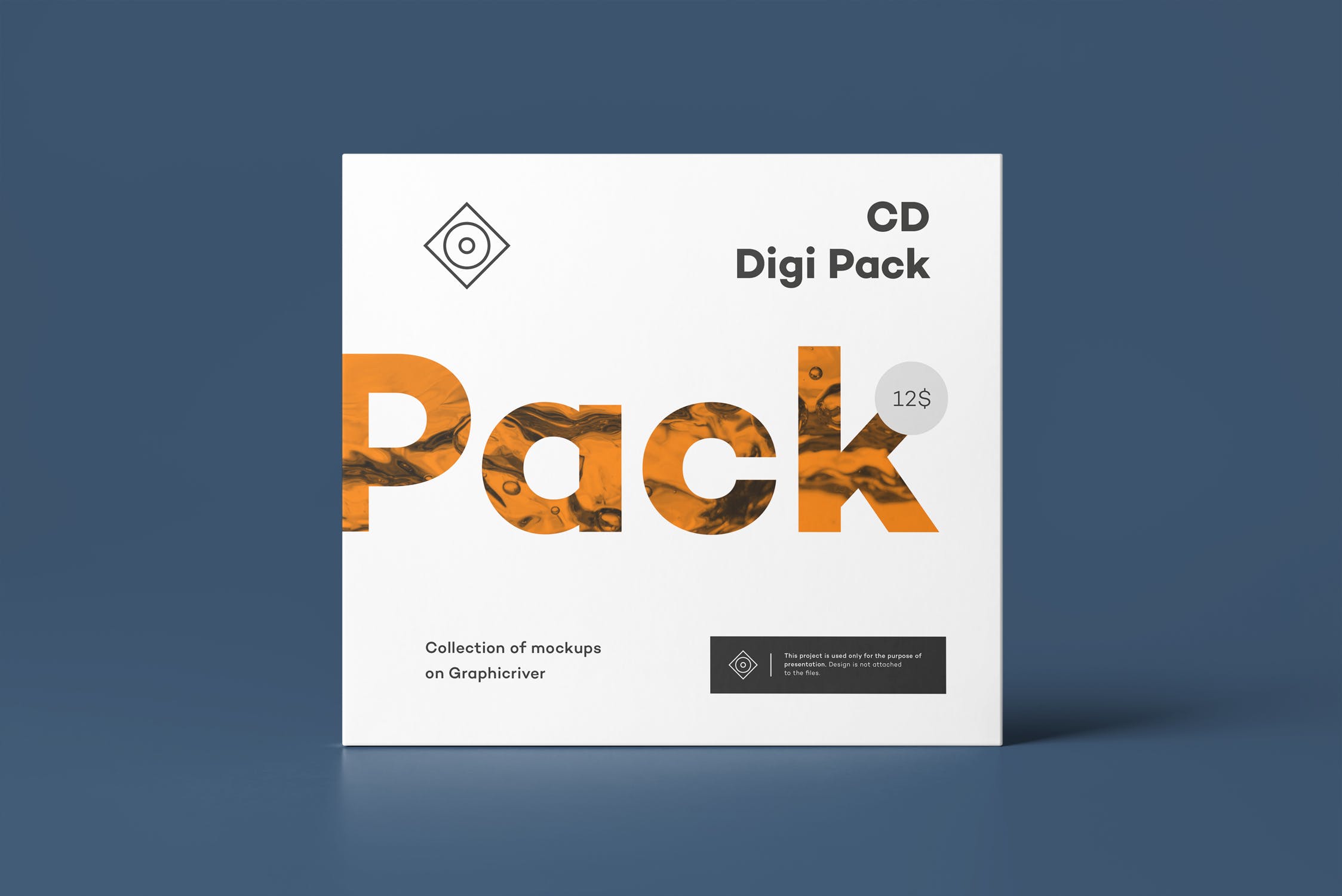 CD光碟封面&包装盒设计图蚂蚁素材精选模板v8 CD Digi Pack Mock-up 8插图(12)