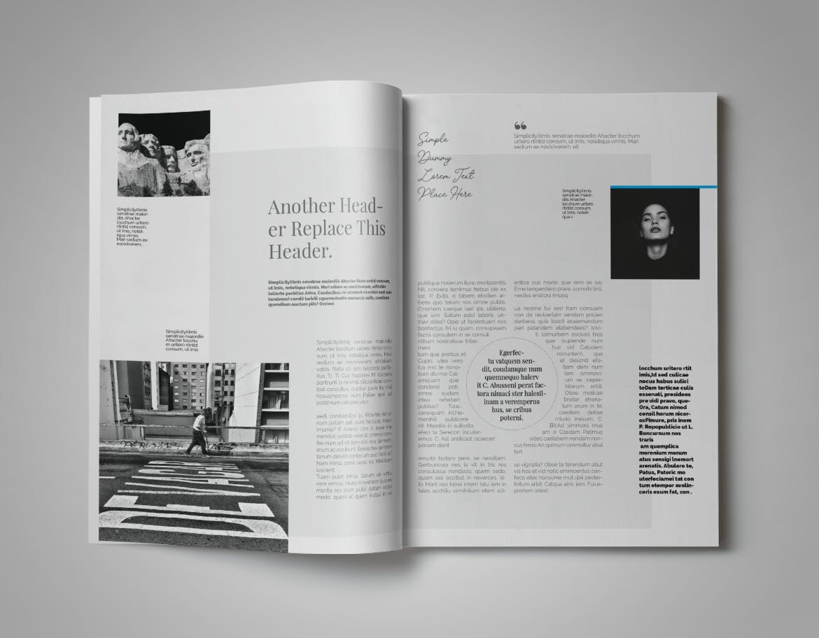 现代版式设计时尚蚂蚁素材精选杂志INDD模板 Simplifly | Indesign Magazine Template插图(6)