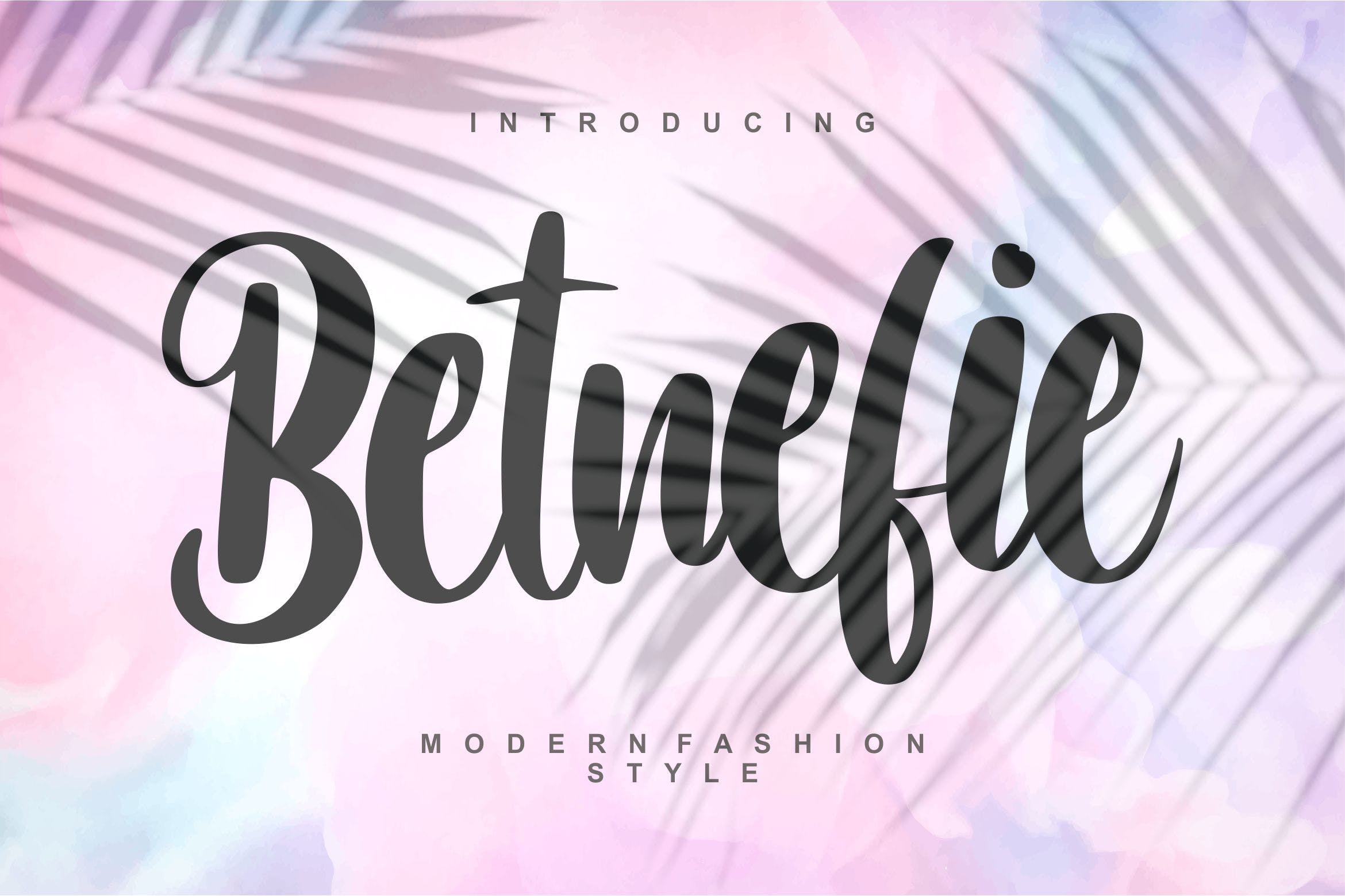 现代时尚风格英文书法字体蚂蚁素材精选 Betnefie | Modern Fashion Style Font插图