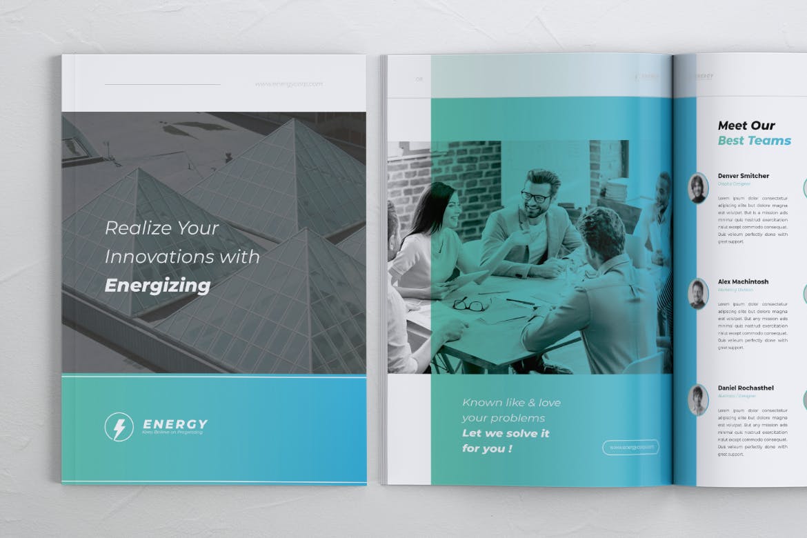 新能源发电厂企业宣传画册设计模板 ENERGY Power Plant Company Profile Brochures插图(3)