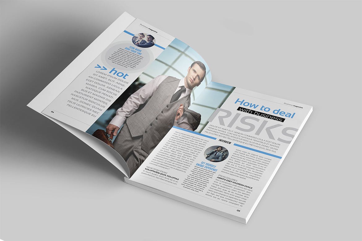 商务/金融/人物第一素材精选杂志排版设计模板 Magazine Template插图(2)