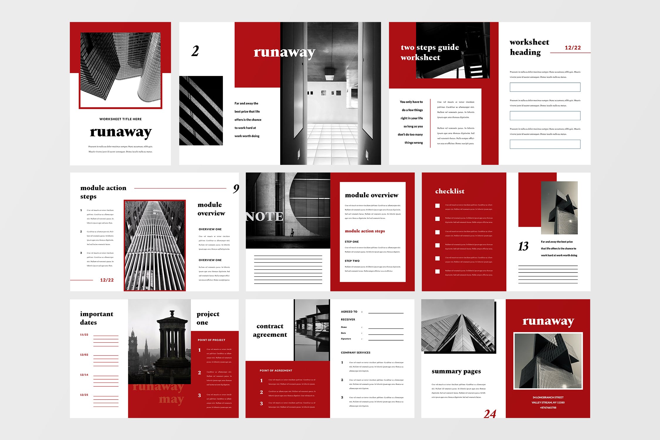 极简主义Workbook创意设计模板v4 Runaway – Minimalist Workbook Template插图4