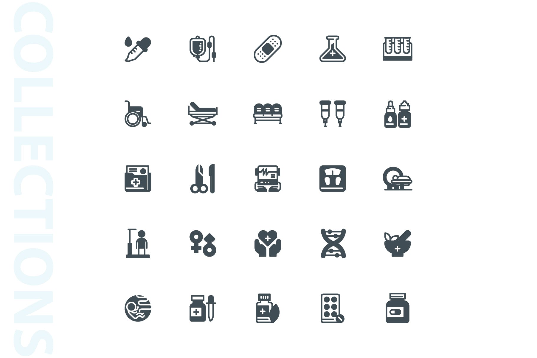 25枚医疗药物主题矢量符号第一素材精选图标v2 Medical Glyph Icons插图(3)