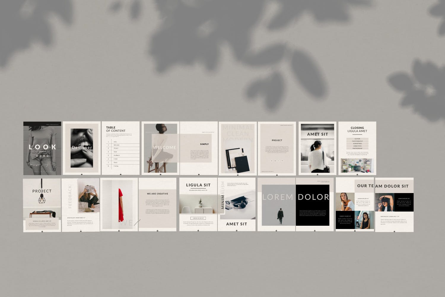 极简主义设计风格企业业务手册蚂蚁素材精选Lookbook设计模板 Lookbook插图(4)
