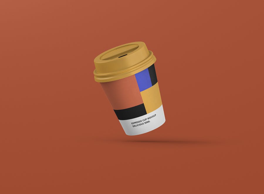 浓缩咖啡杯一次性纸杯第一素材精选 Espresso Coffee Cup Mockup插图(9)