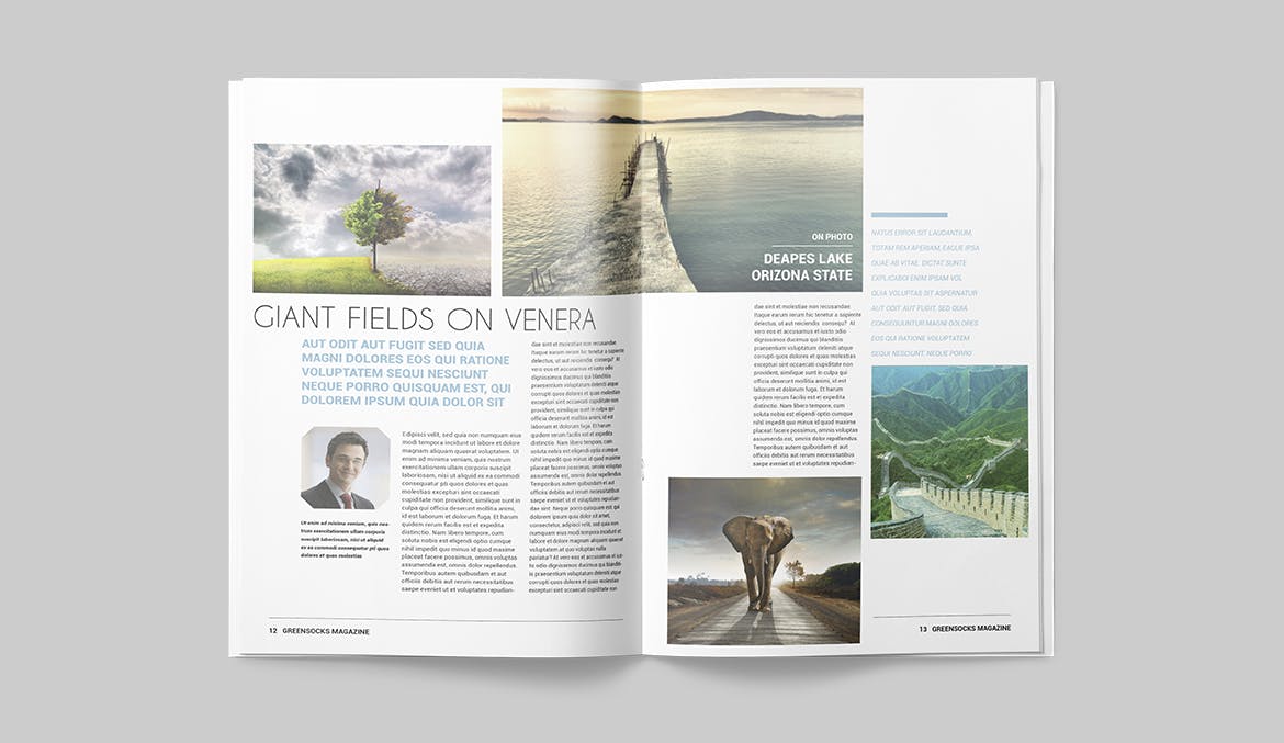 农业/自然/科学主题大洋岛精选杂志排版设计模板 Magazine Template插图6