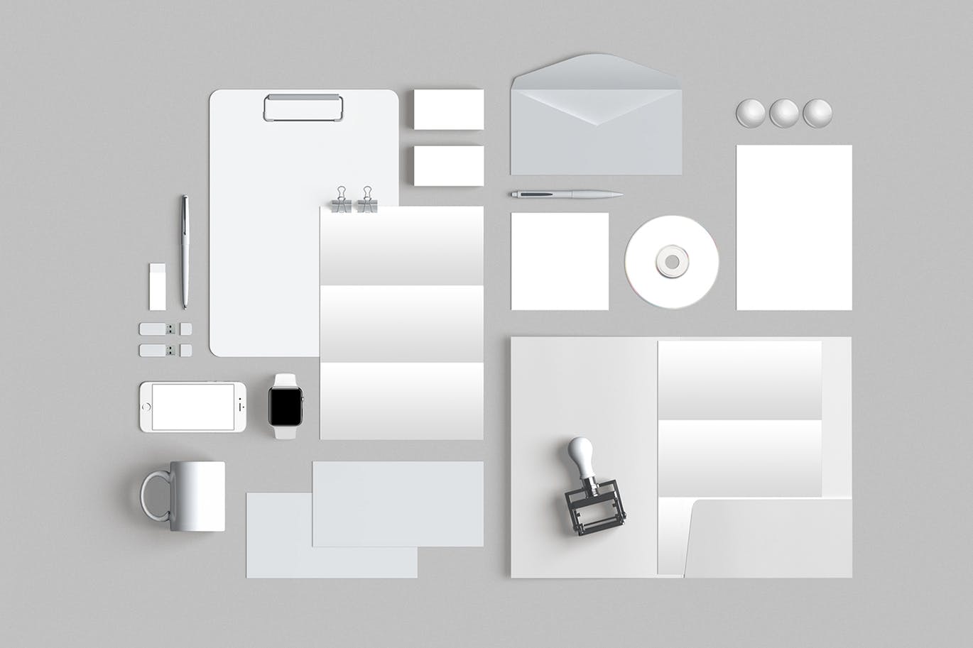 品牌VI标识设计企业办公文具第一素材精选模板09 Brand Identity / Stationery Mockup 09插图(1)