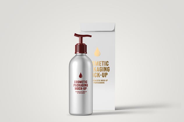 简约风化妆品包装设计展示大洋岛精选 Cosmetic Packaging Mock-Up插图2