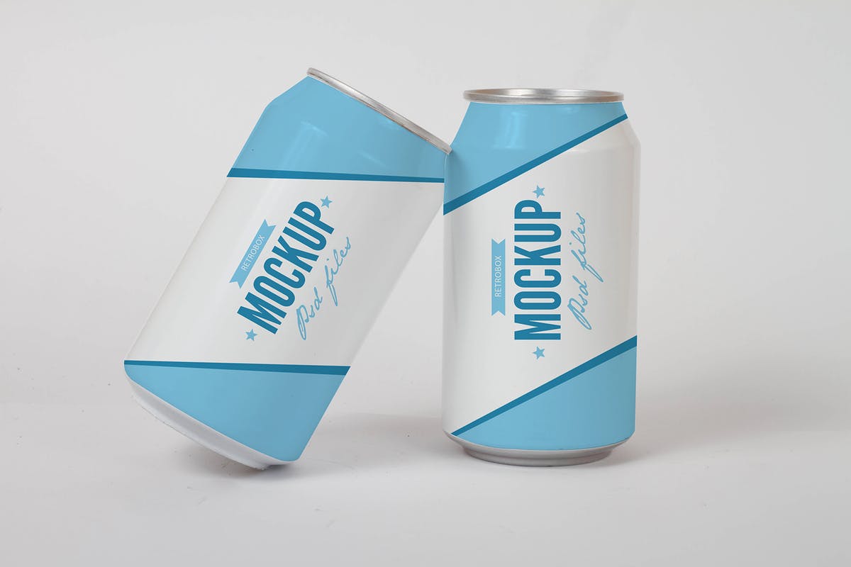 碳酸饮料易拉罐外观设计大洋岛精选模板 Drink Soda Can Mock Up插图