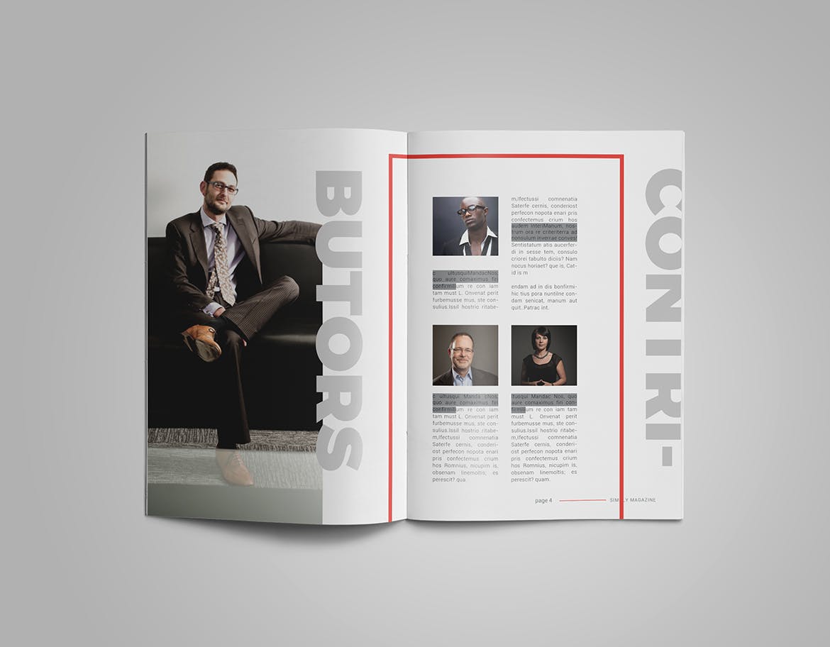 人物采访人物专题第一素材精选杂志排版设计InDesign模板 InDesign Magazine Template插图(2)