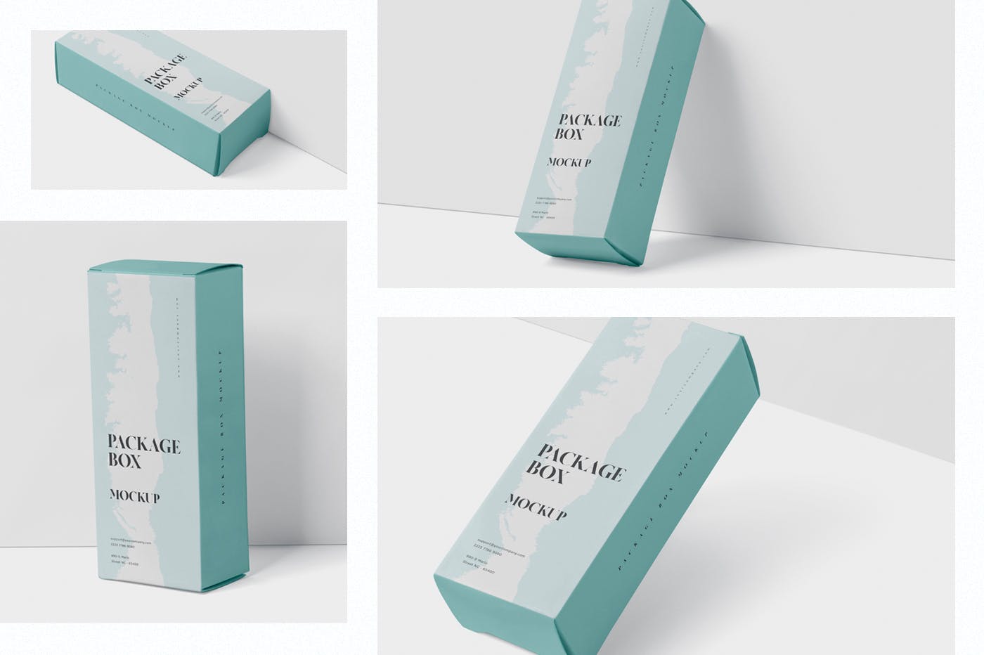 简约风多用途产品包装纸盒设计效果图蚂蚁素材精选 Package Box Mock-Up – High Rectangle Shape插图(1)