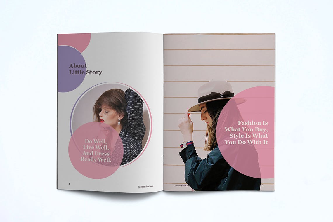 时装订货画册/新品上市产品第一素材精选目录设计模板v3 Fashion Lookbook Template插图(5)