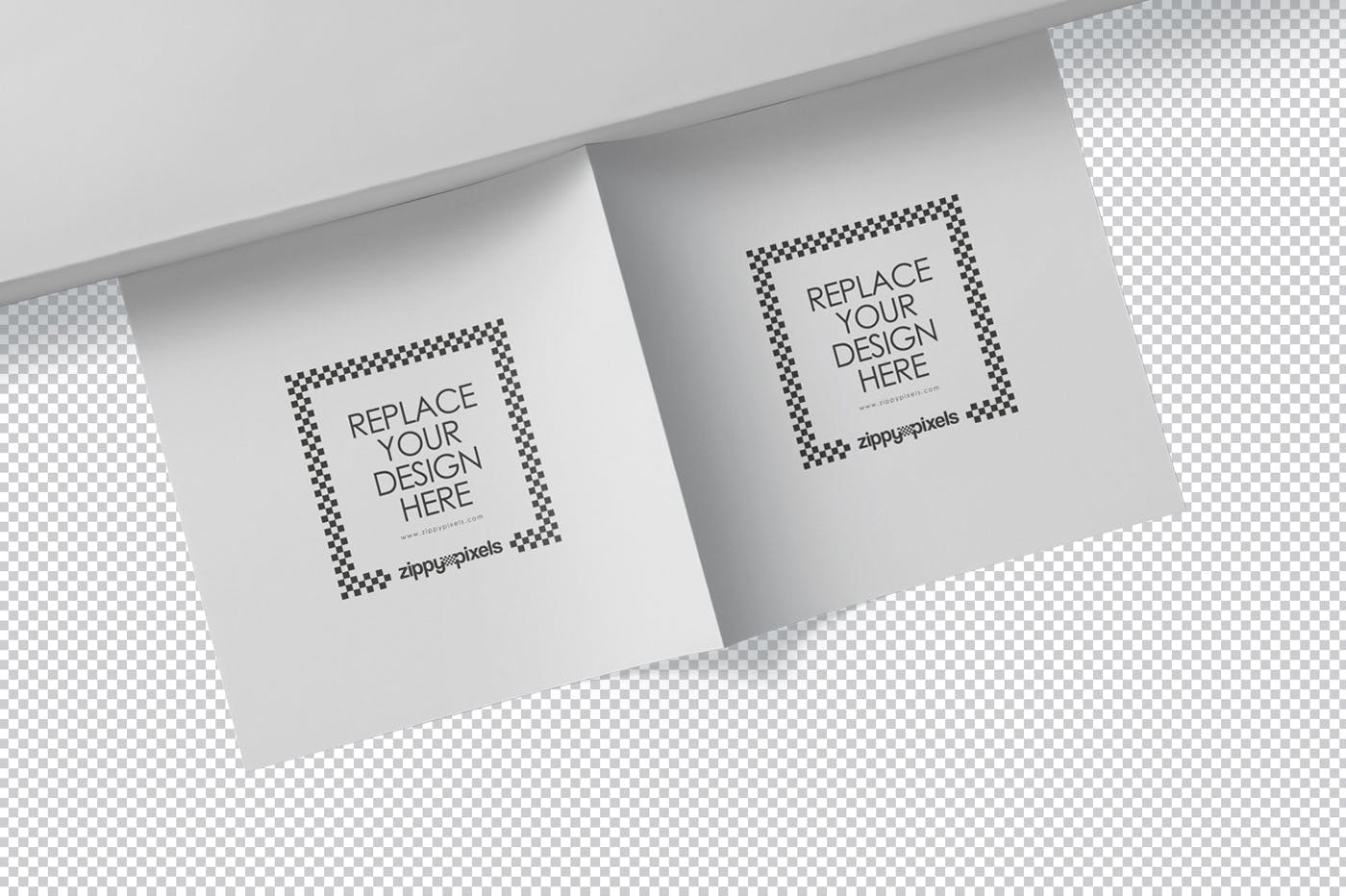 方形对折页宣传手册设计效果图样机第一素材精选 Square Bifold Brochure Mockups插图(6)