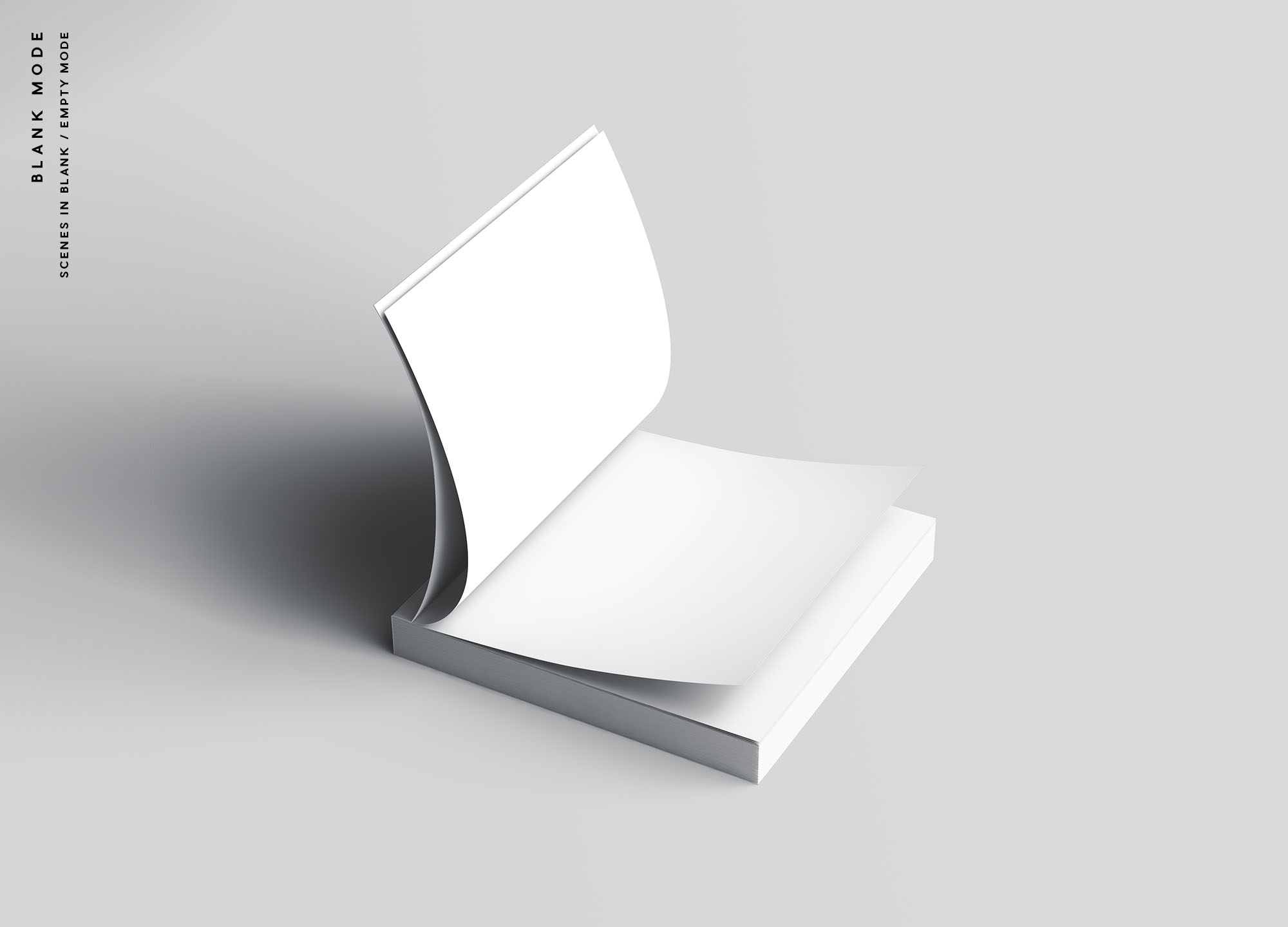 方形软封图书内页版式设计效果图样机蚂蚁素材精选 Square Softcover Book Mockup插图(9)