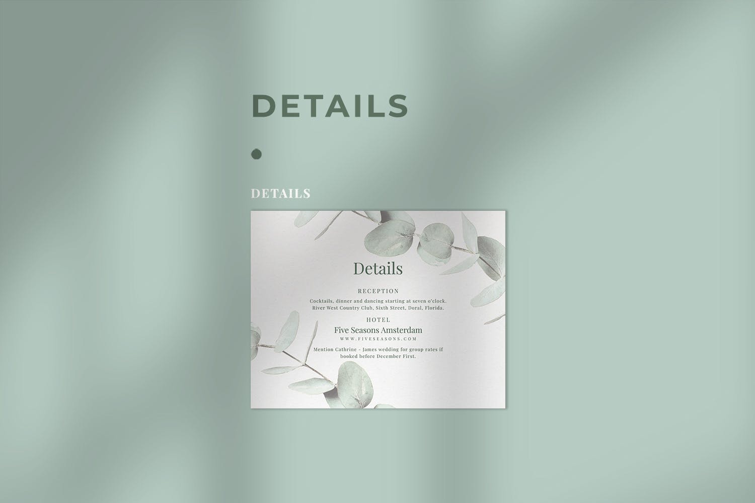 桉树装饰元素婚礼邀请设计素材包 Eucalyptus Wedding Invitation Suite插图(4)