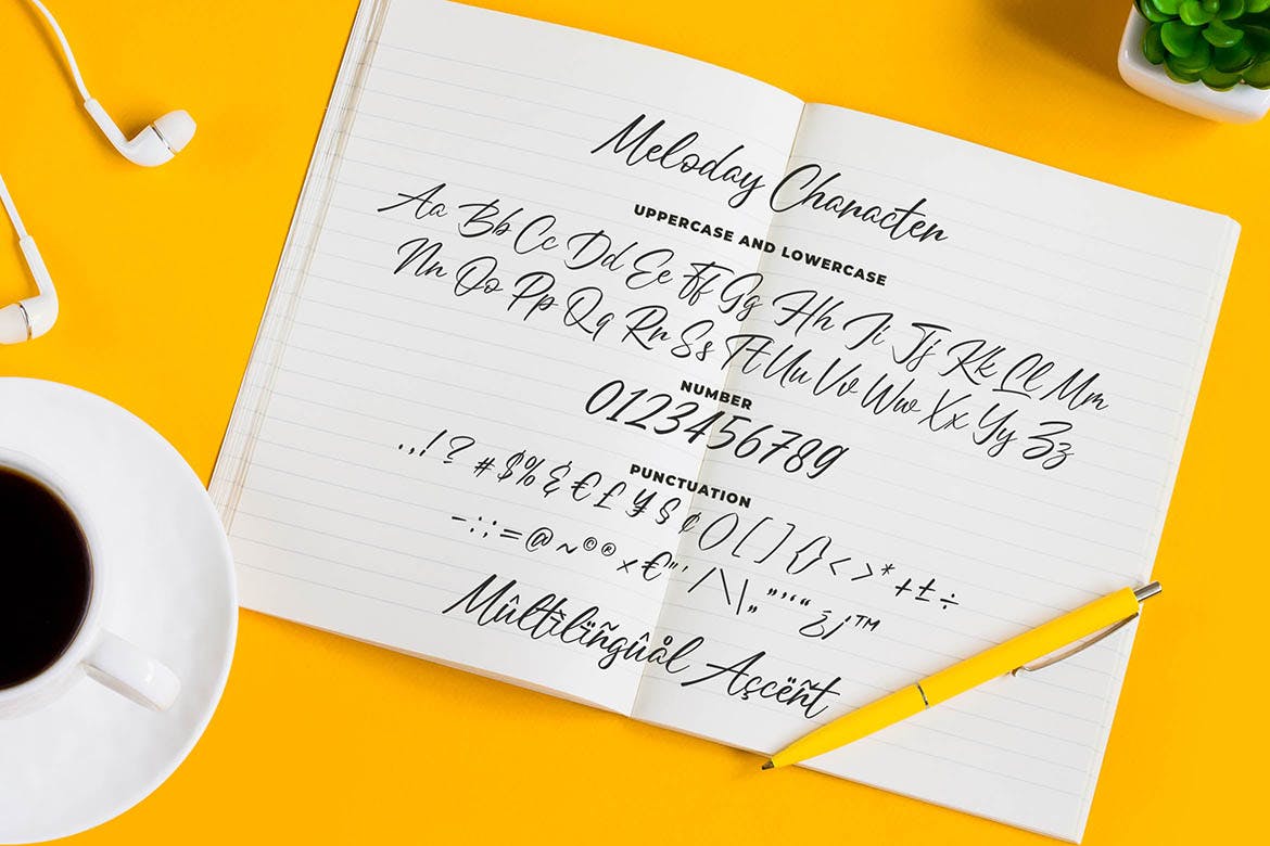 英文时尚签名手写字体蚂蚁素材精选 Meloday – Stylish Signature Font插图(5)