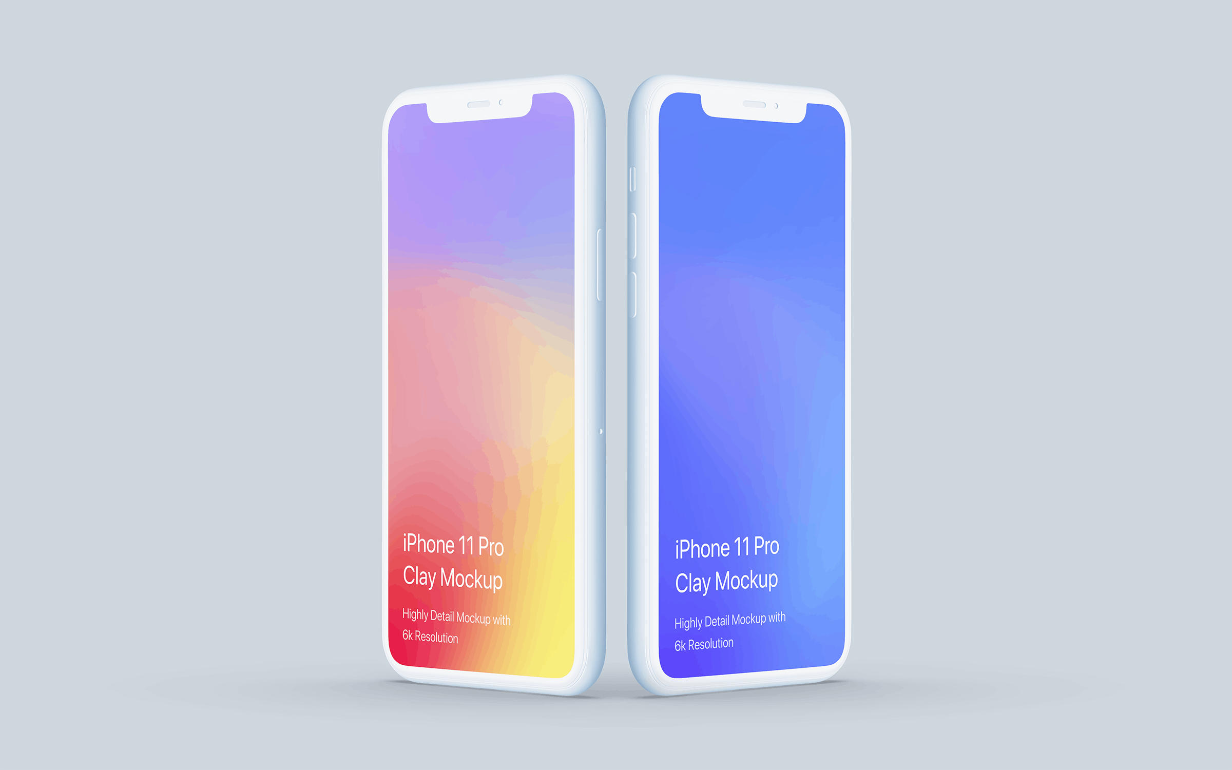 黏土材质iPhone 11 Pro智能手机蚂蚁素材精选样机 Clay iPhone 11 Pro Mockup – Clay Mockup Scenes插图(14)