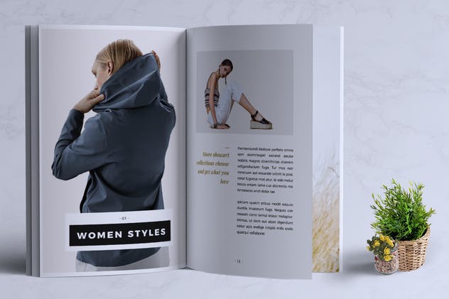 时装品牌新品目录产品画册蚂蚁素材精选Lookbook设计模板 MILENIA Fashion Lookbook插图(5)
