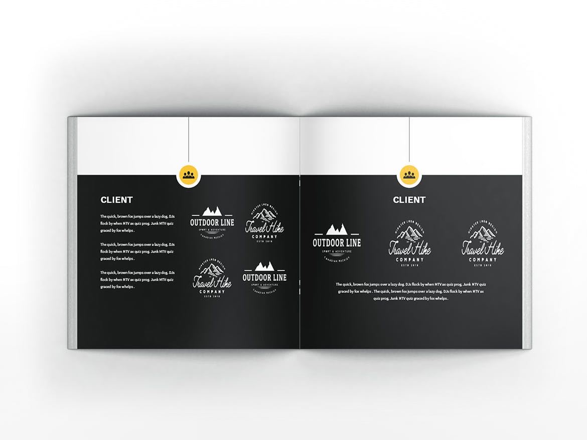 顶尖人才方形个人简历画册设计模板 Atery Resume CV Square Brochure Template插图10