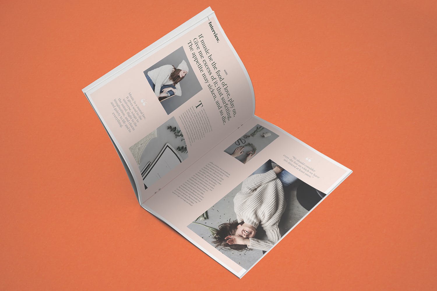 美国信纸规格宣传册翻页效果图样机蚂蚁素材精选 US Letter Brochure Mockup Open Page插图(2)