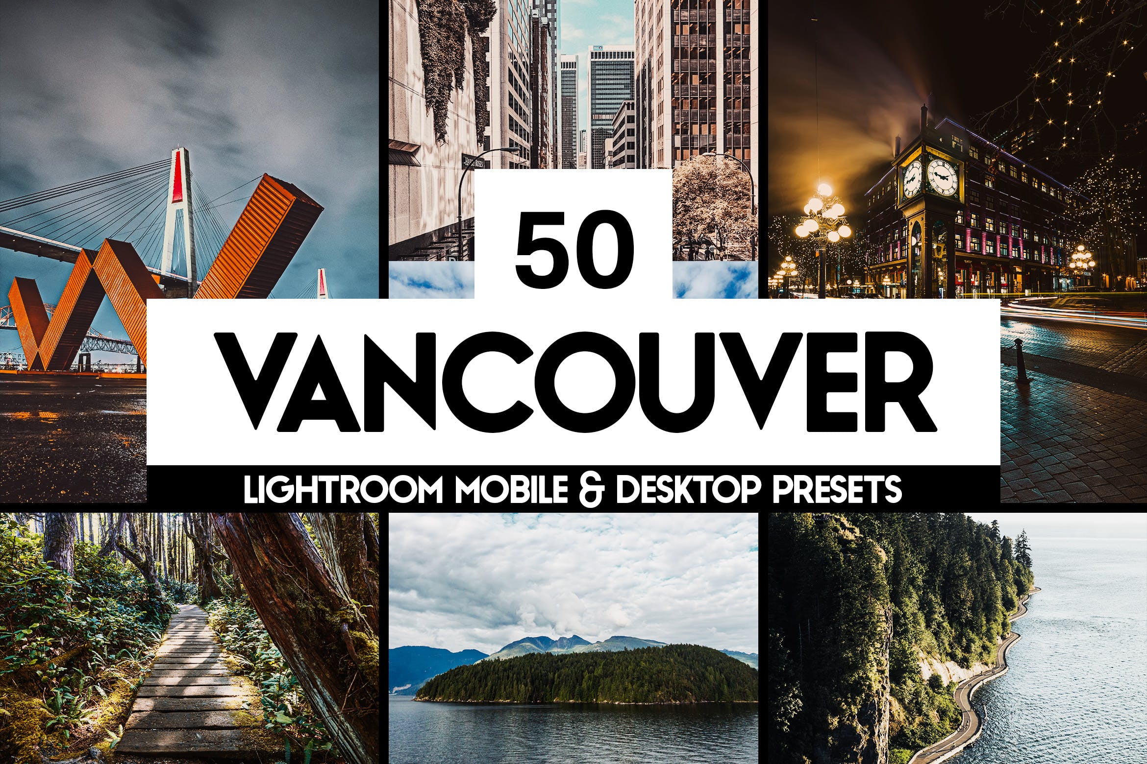 50款街头/雨季/风景/森林/电影色调摄影后期处理大洋岛精选LR预设合集 50 Vancouver Lightroom Presets LUTs插图