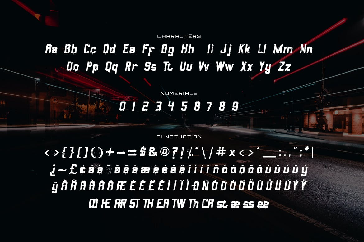 独特动感艺术风格英文无衬线字体蚂蚁素材精选 Escalated – Fast Motorsport Racing Font插图(1)