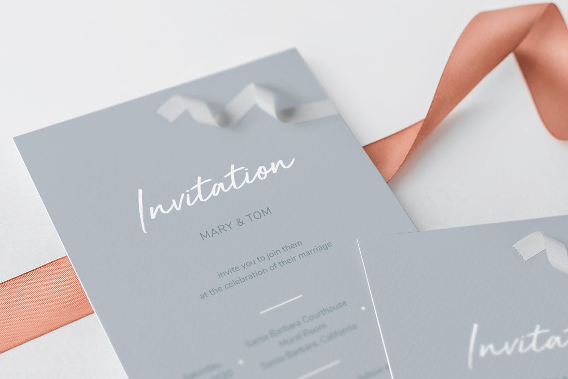 折纸艺术装饰风格婚礼邀请设计套件 Wedding Invitation Suite插图(10)