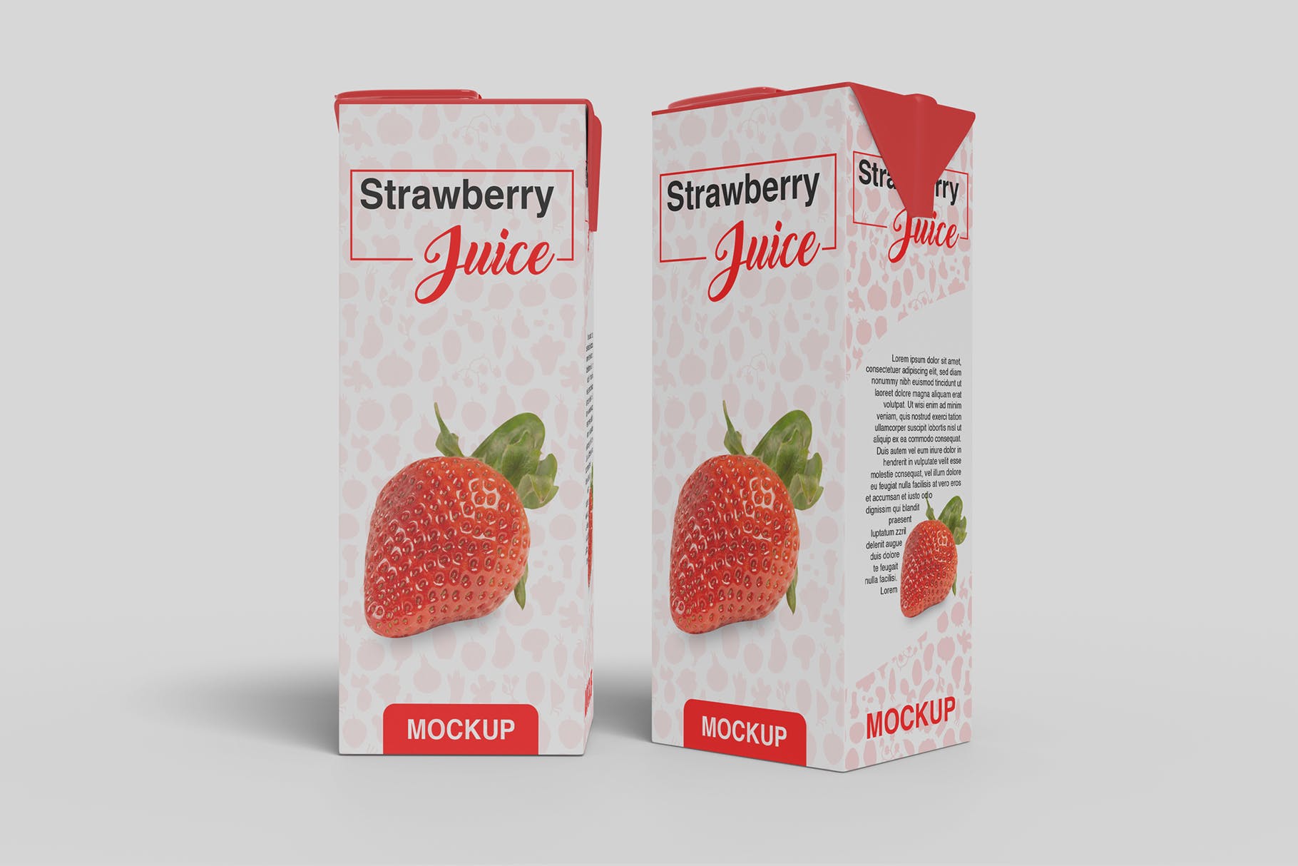果汁盒包装外观设计第一素材精选模板 Juice Box Mockup插图(3)