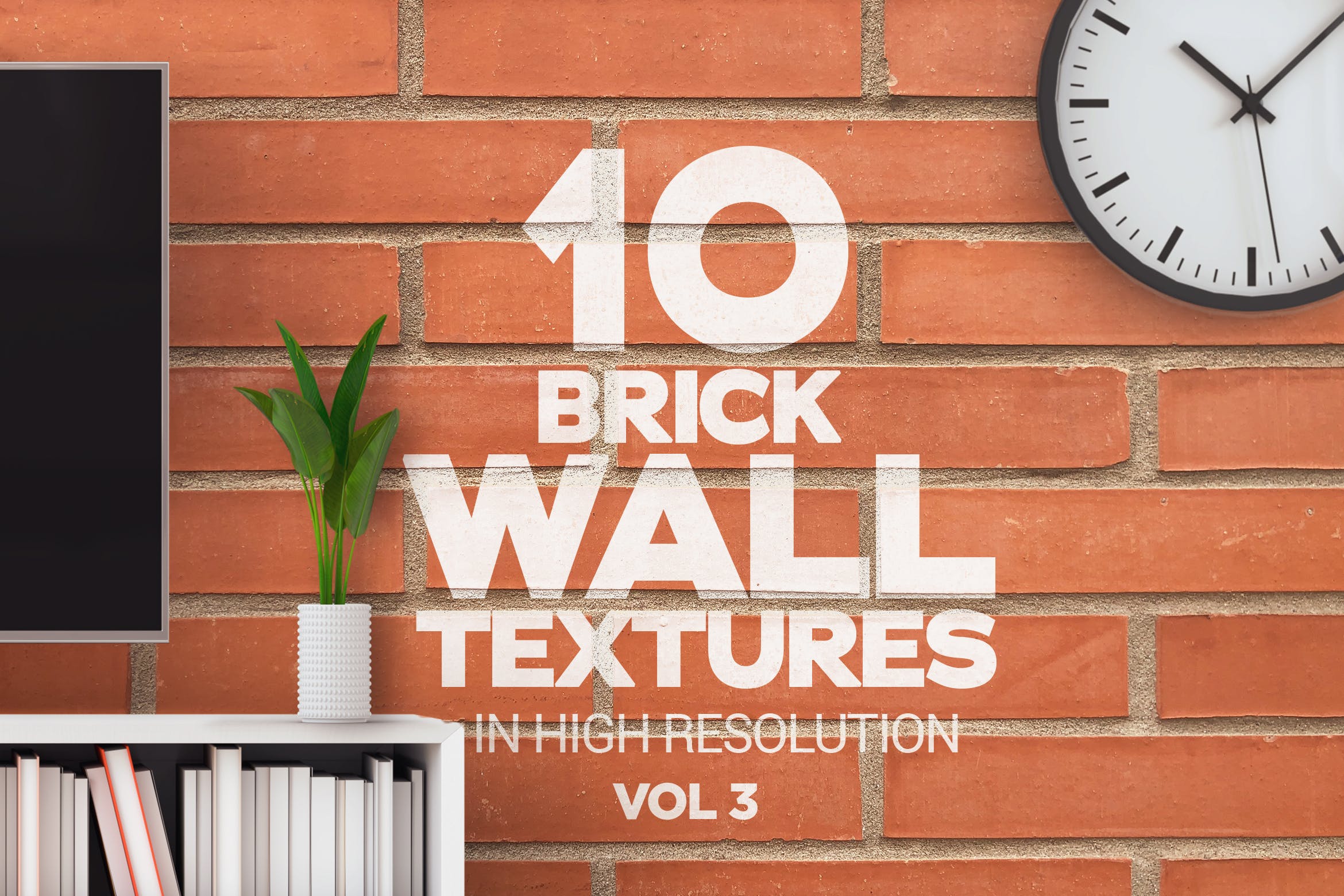 10张砖墙纹理高清大洋岛精选背景素材v3 Brick Wall Textures x10 Vol 3插图