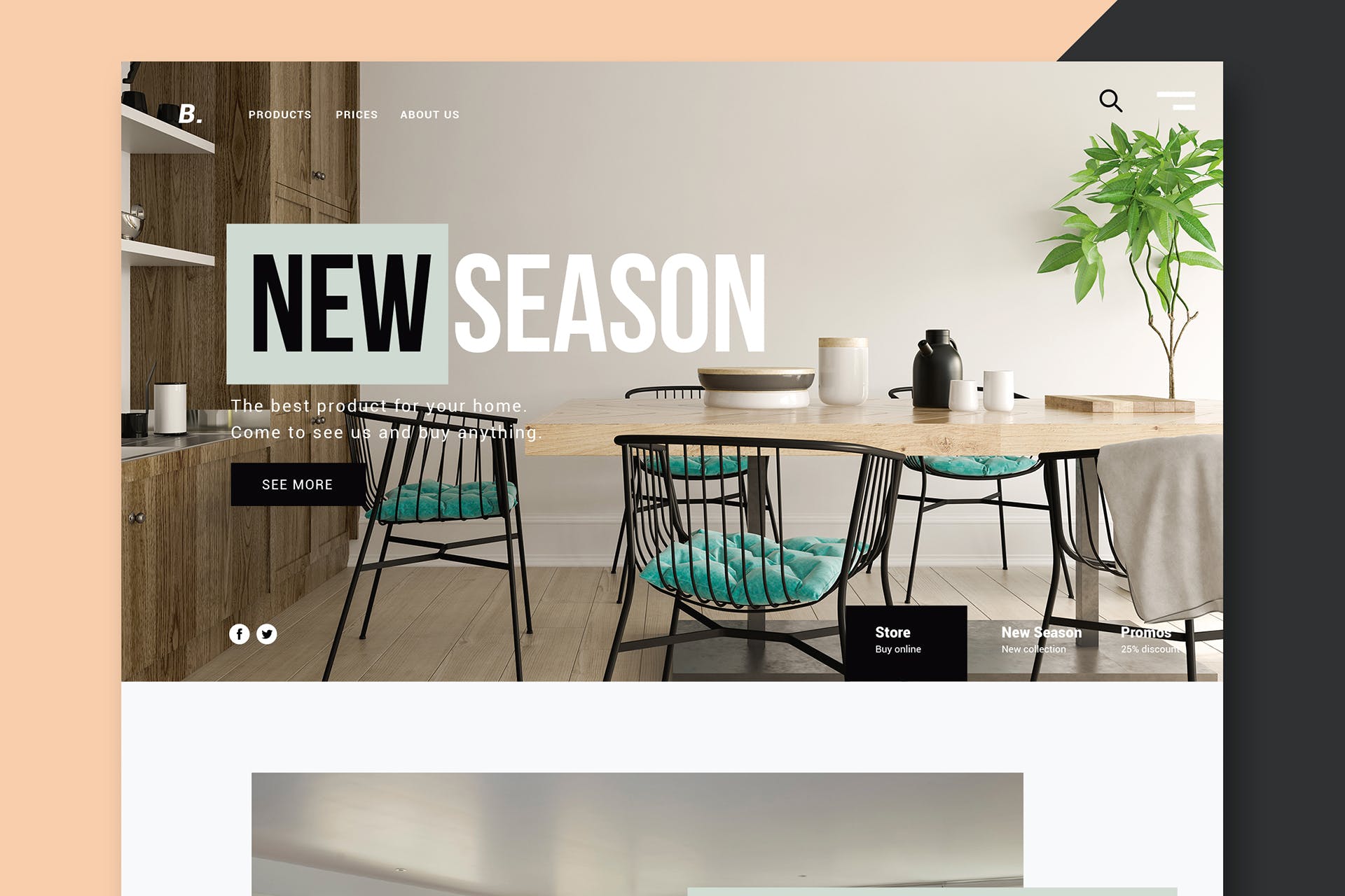 家具及室内设计主题网站设计第一素材精选模板 Furniture & Interior Design – Website插图(2)