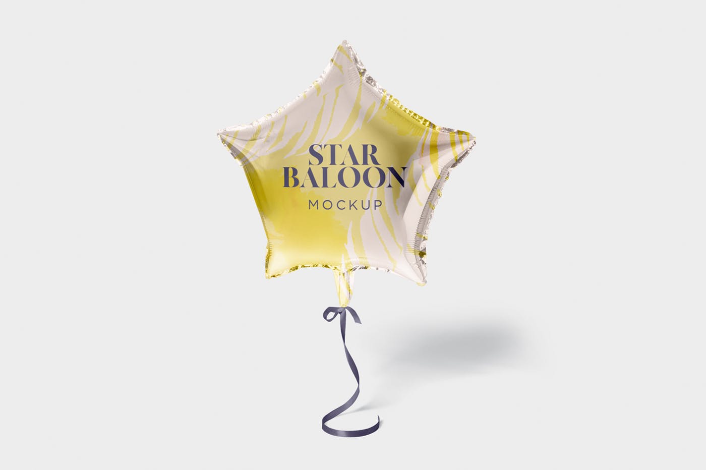 气球星星装饰物图案设计样机第一素材精选模板 Star Balloon Mockup插图(2)
