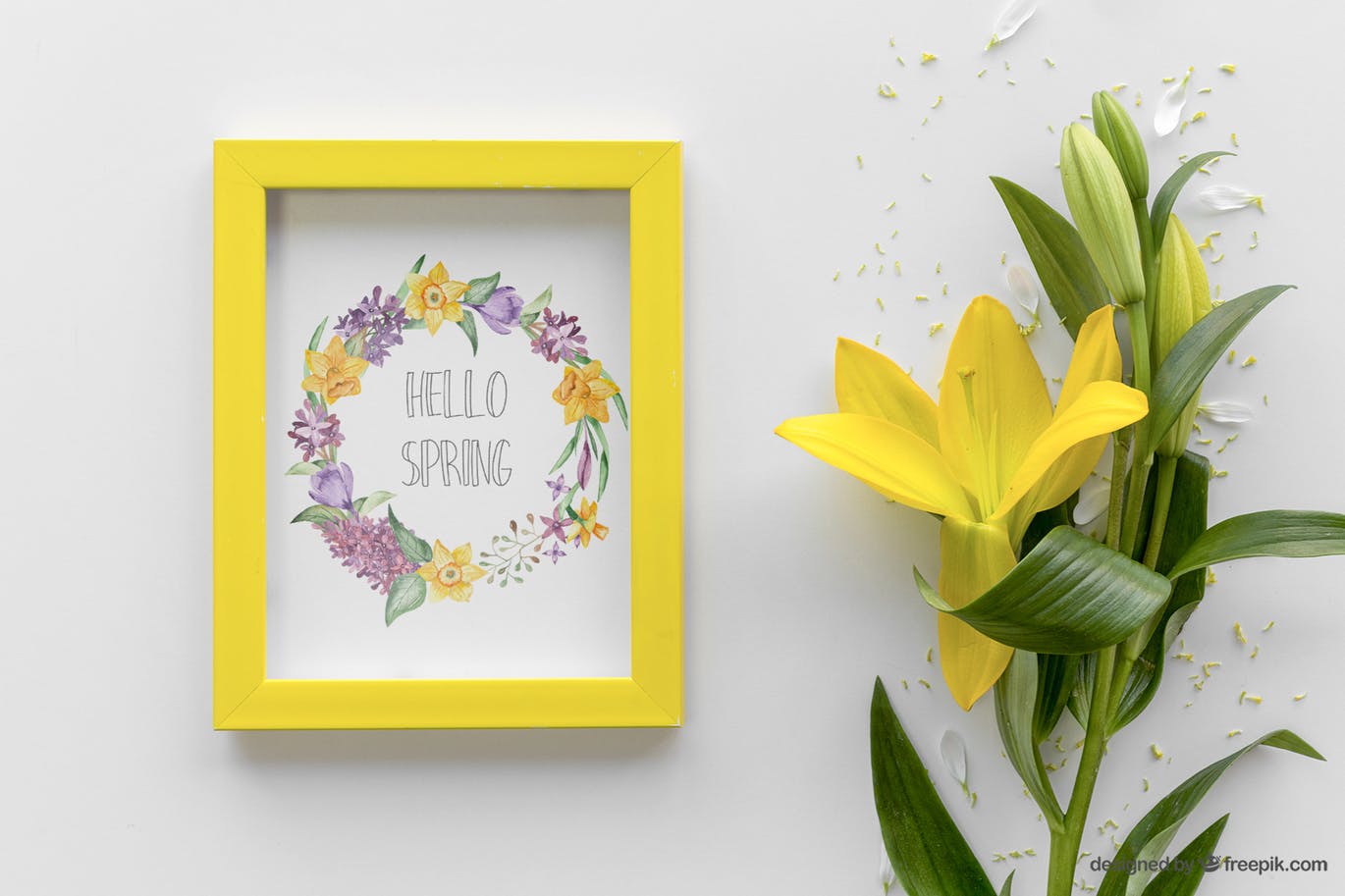 春季花卉水彩素材套装 Watercolor spring flowers collection插图7
