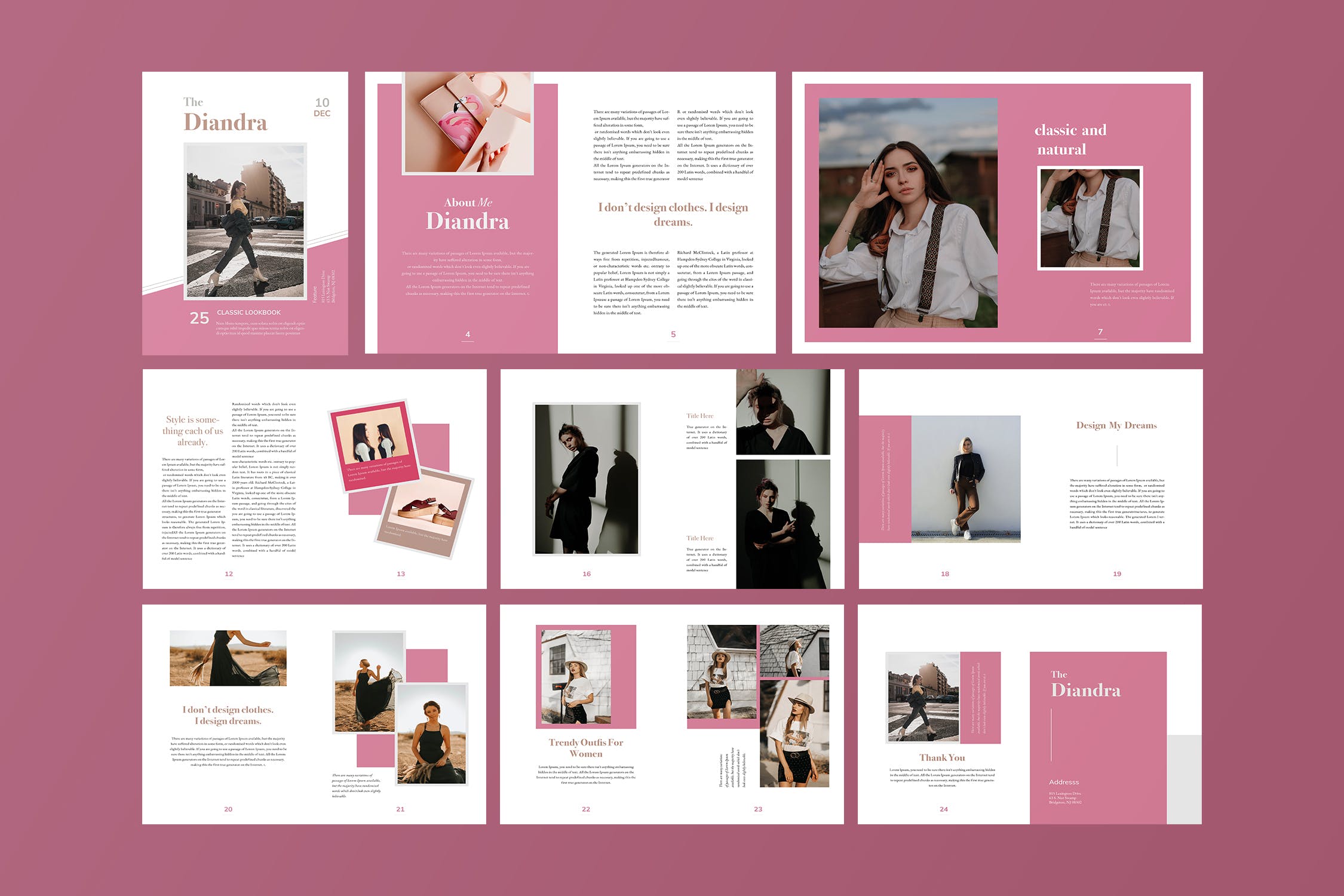 时装画册产品目录Lookbook排版设计INDD模板 Fashion Lookbook Catalogue插图(4)