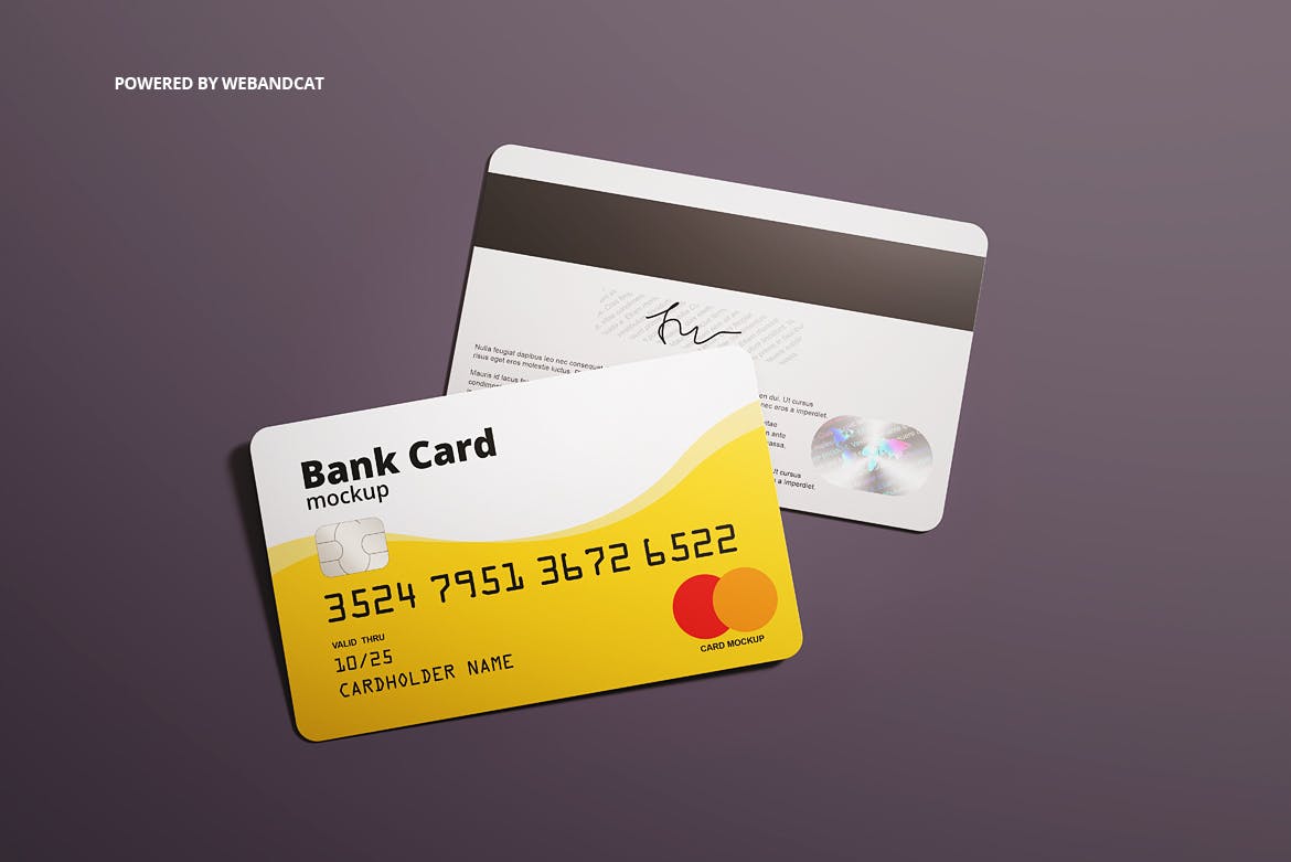银行卡/会员卡版面设计效果图第一素材精选模板 Bank / Membership Card Mockup插图(5)