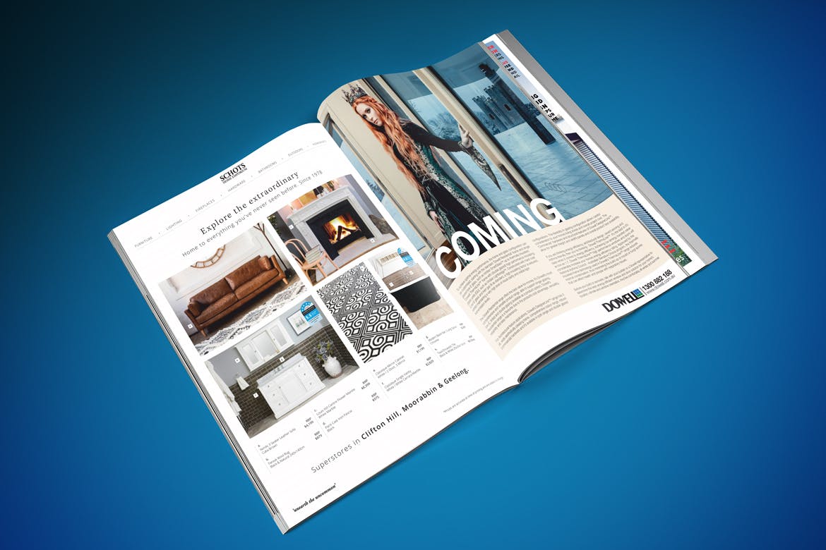 高端杂志版式设计效果图样机蚂蚁素材精选模板 Magazine Mouckup插图(3)