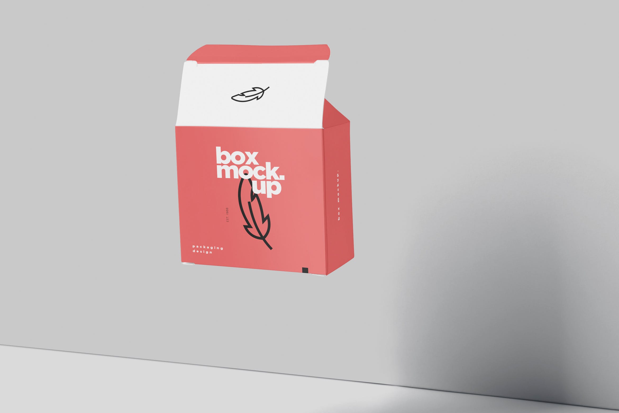 扁平方形包装盒外观设计效果图蚂蚁素材精选 Box Mockup – Square Slim Size插图