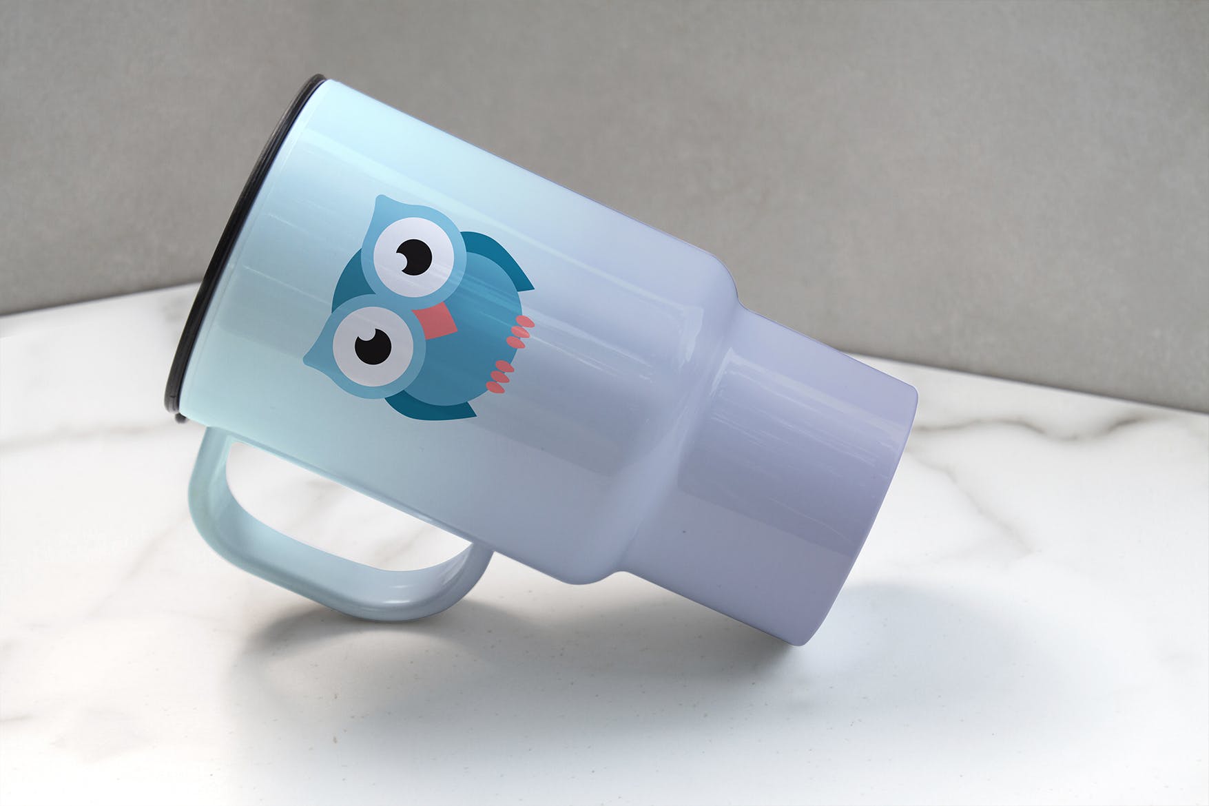 便携式杯子图案设计预览第一素材精选 Portable Cup Mockup插图