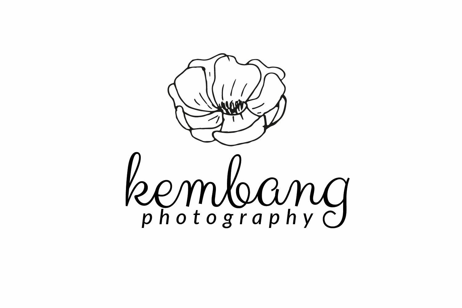 花卉几何图形摄影品牌Logo设计蚂蚁素材精选模板 Flower Photography Logo插图(1)