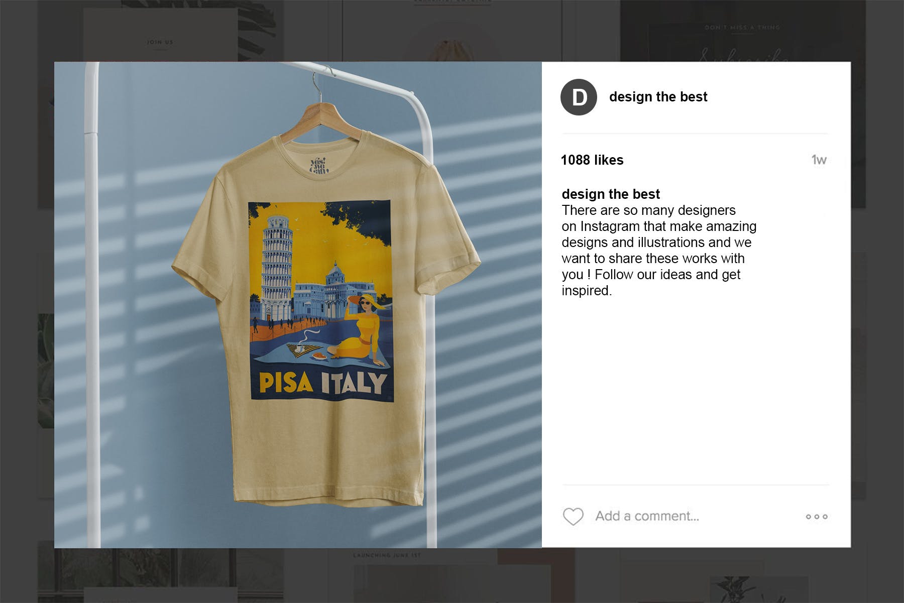 简易晾衣架T恤设计效果图样机第一素材精选 T-Shirt Mock-Up on Hanger插图(12)