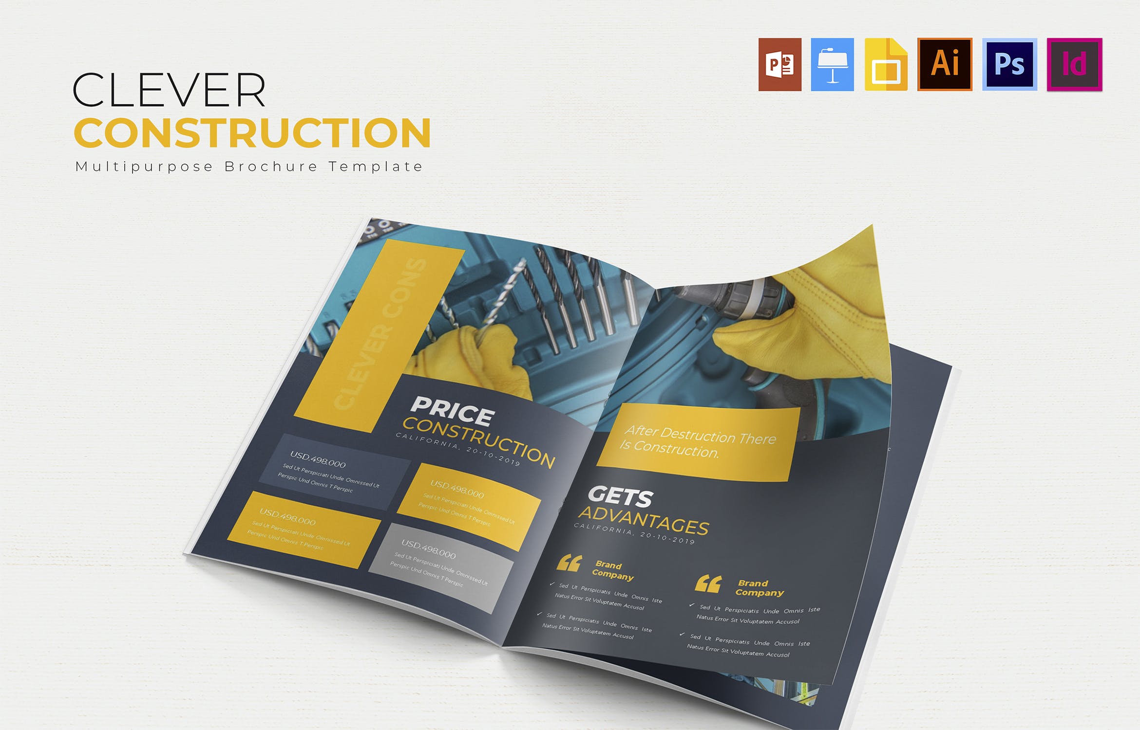 建筑公司/施工企业简介画册设计模板 Clever Construction | Brochure插图(2)
