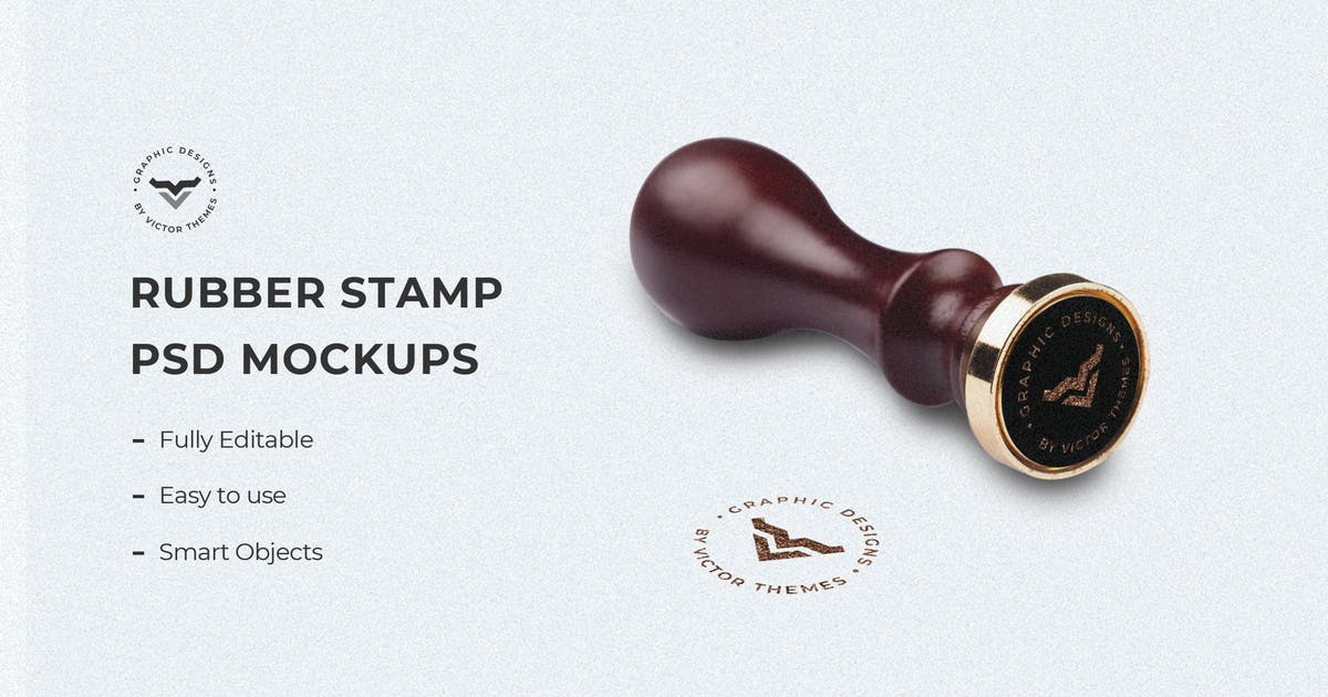 印章设计效果图第一素材精选 Stamp Mockup Template插图