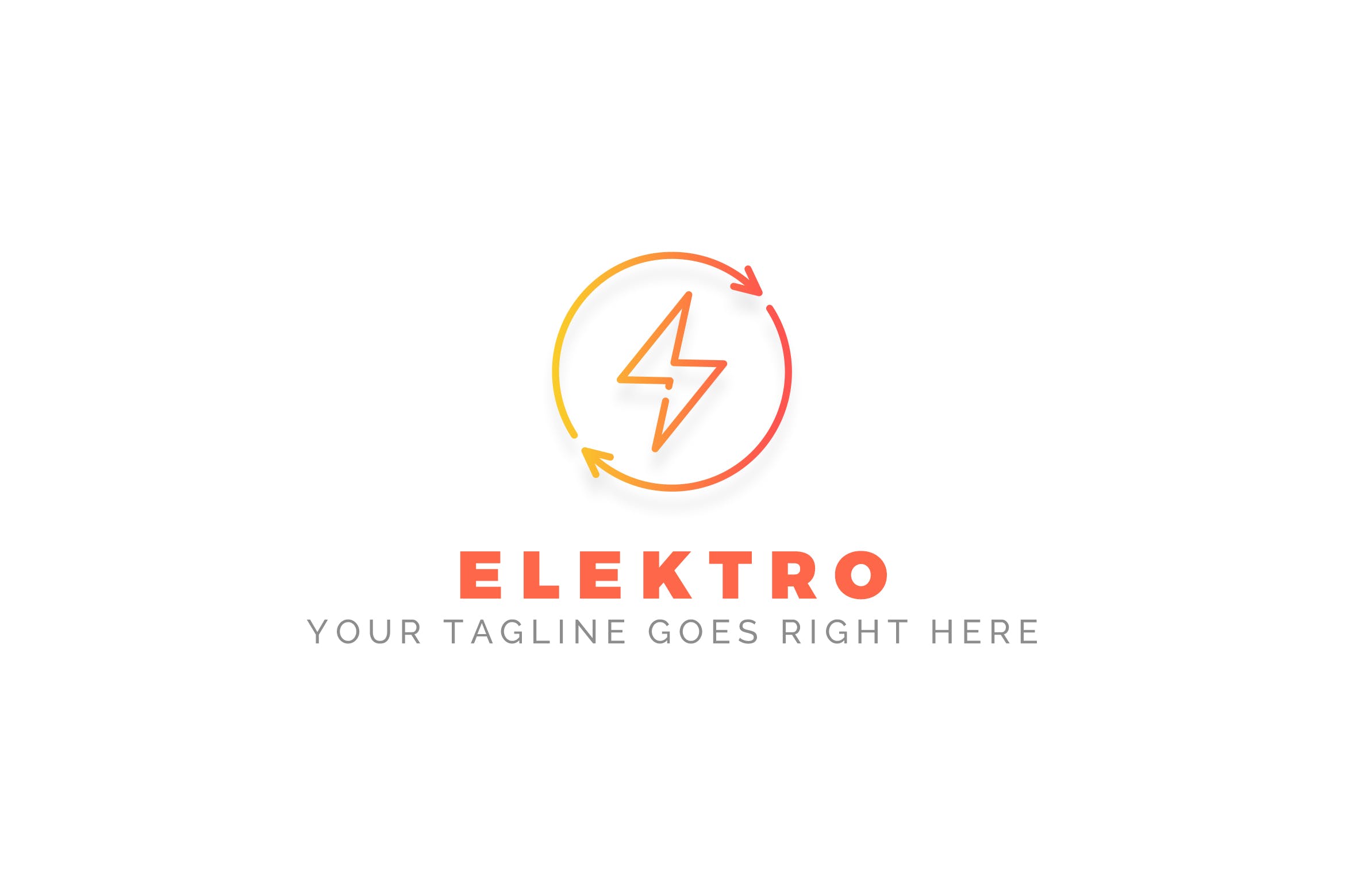 充电宝/移动电源/充电设备品牌Logo设计蚂蚁素材精选模板 Elektro – Electrician Logo Template插图