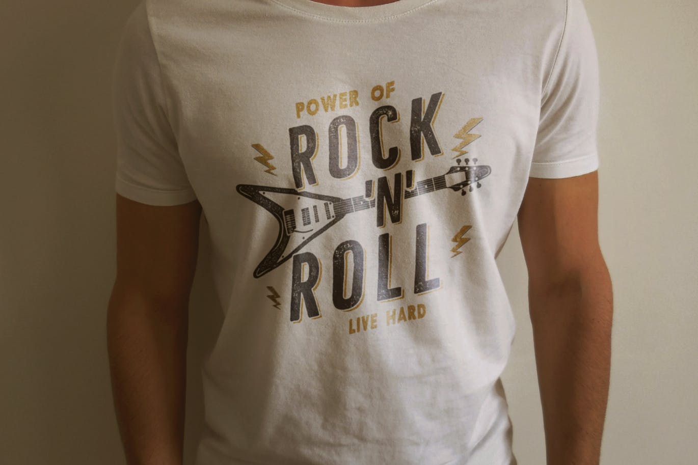 T恤复古设计风格摇滚音乐主题印花图案插画 Music Rock n Roll Print for T-Shirt, Retro Design插图(3)