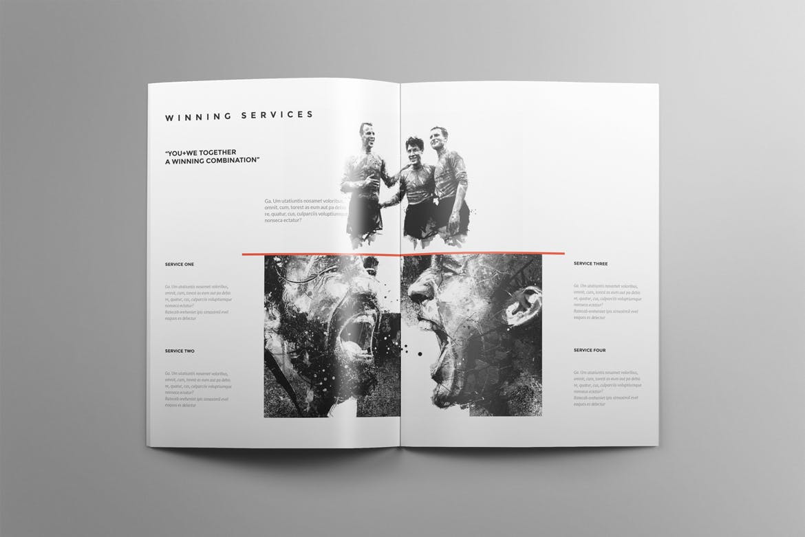 极简主义设计风格品牌/公司/商店宣传画册设计模板 Brochure插图(6)