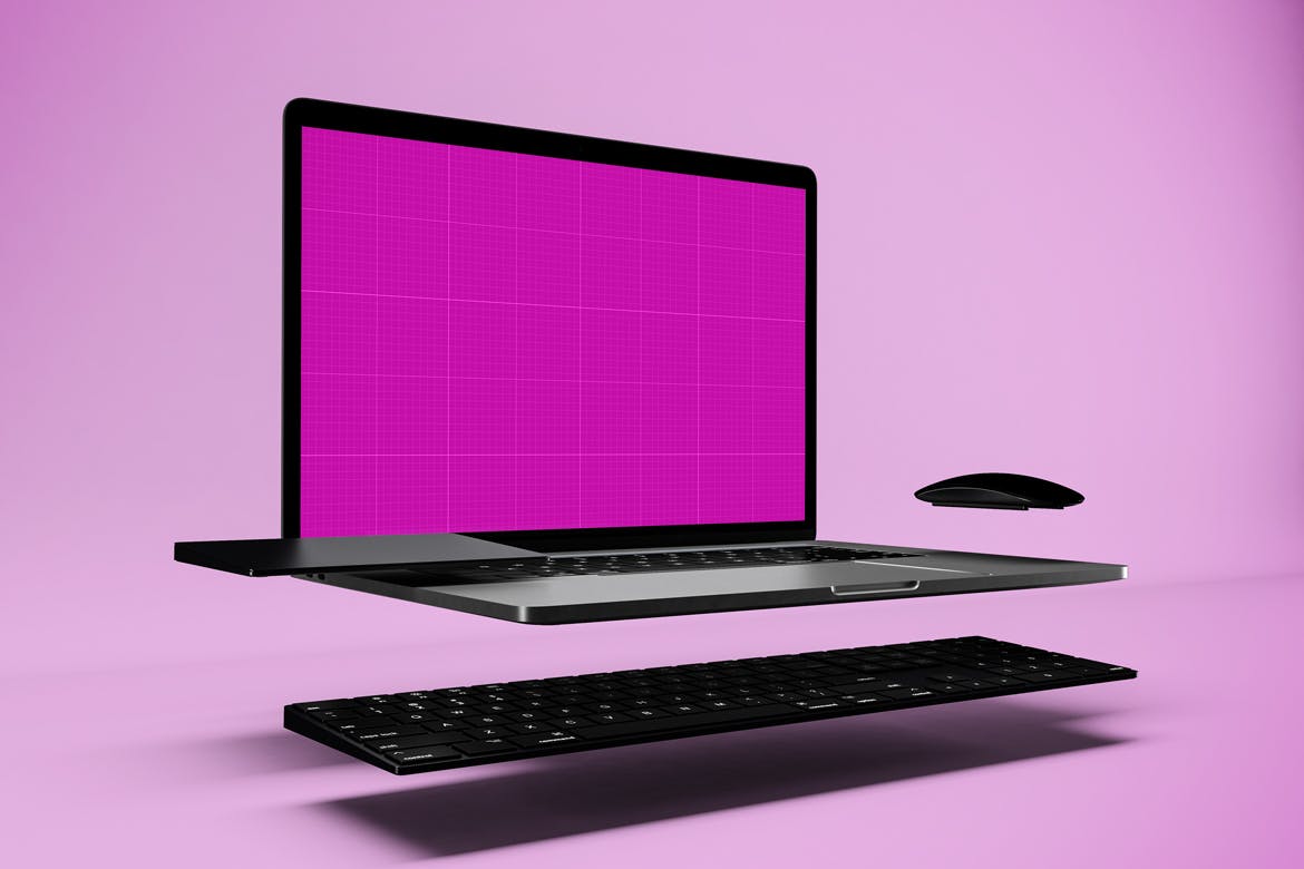 悬浮风格MacBook Pro笔记本电脑Web设计预览第一素材精选样机v3 Macbook Pro Mockup V.3插图(11)