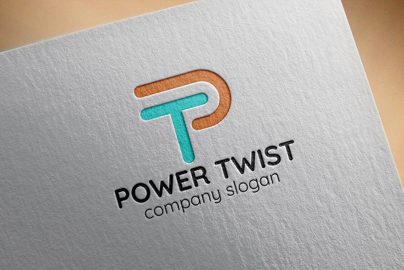 P字母图形创意Logo设计第一素材精选模板 Power Twist Creative Logo Template插图(2)