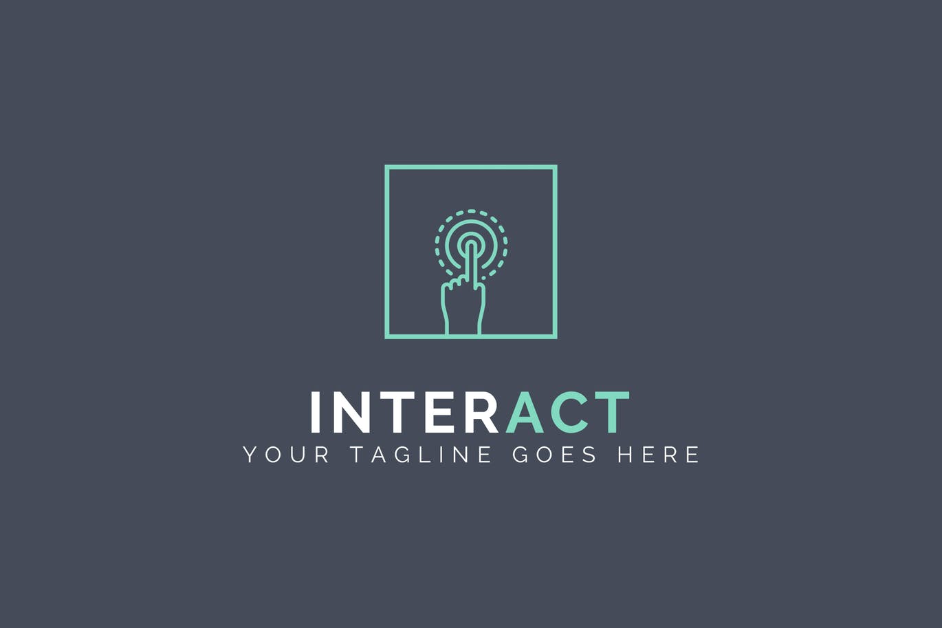人机交互系统抽象Logo设计第一素材精选模板 Interact – Abstract Logo Template插图
