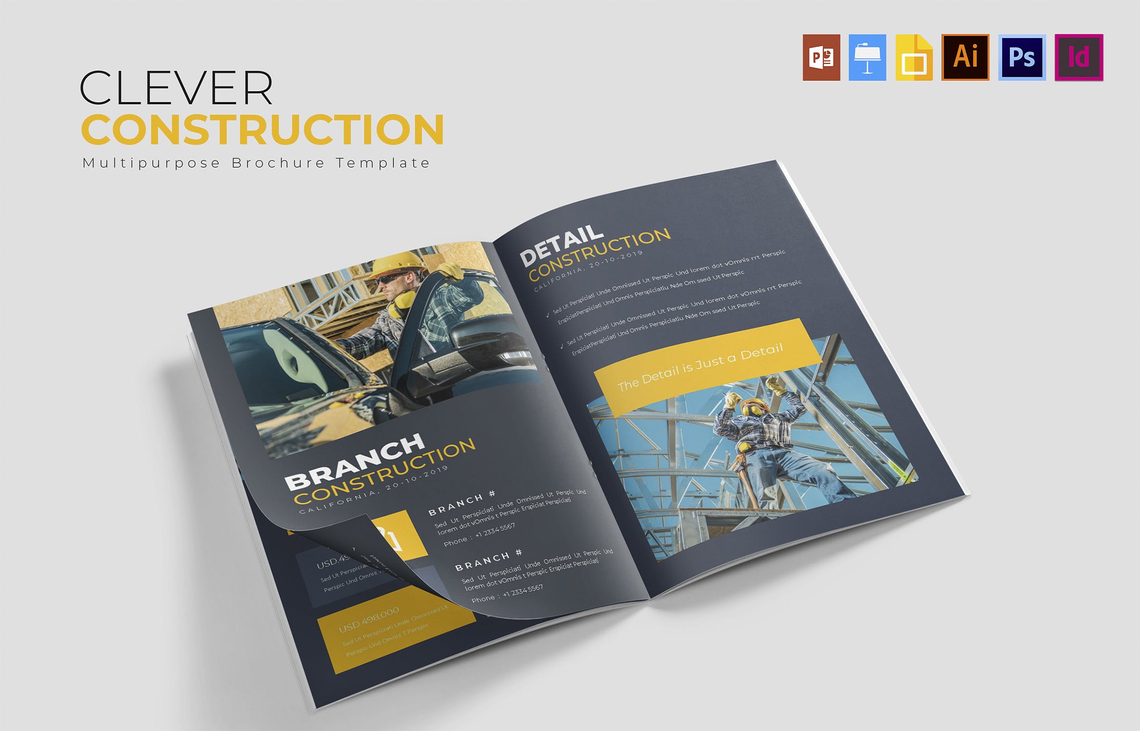 建筑公司/施工企业简介画册设计模板 Clever Construction | Brochure插图(3)